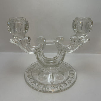 VTG Crystal Double Candelabras