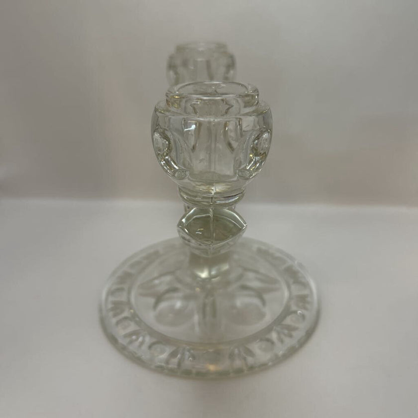 VTG Crystal Double Candelabras