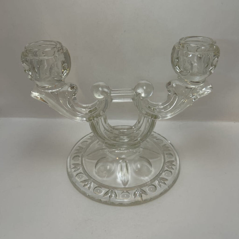 VTG Crystal Double Candelabras