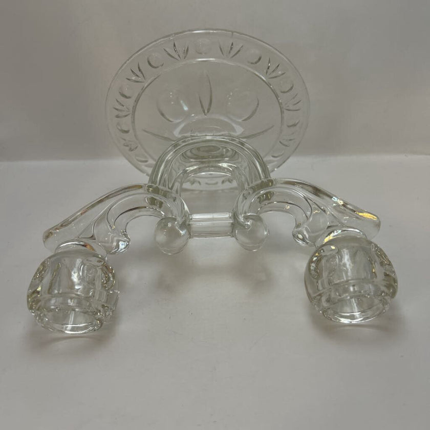 VTG Crystal Double Candelabras