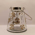 Clear Glass & Gold Candle Lantern