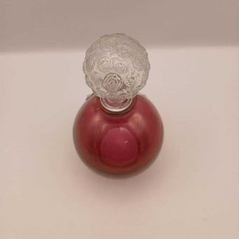 VTG Cranberry Glass Perfume Bottle
