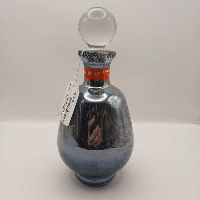 VTG Murano Swirl Black Perfume Bottle