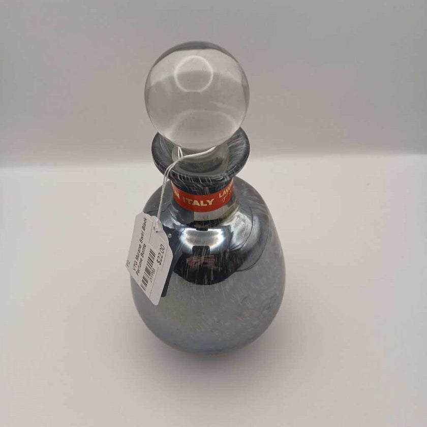 VTG Murano Swirl Black Perfume Bottle