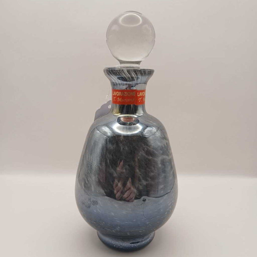 VTG Murano Swirl Black Perfume Bottle