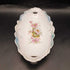 Vintage Bavaria Porcelain Oval Dish with Pink Roses