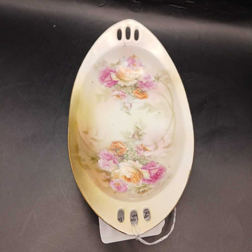 Vintage RS Germany Porcelain dish oval Dish with Roses