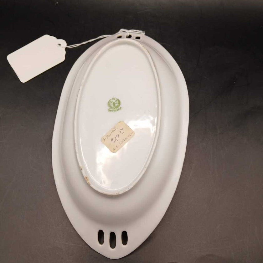 Vintage RS Germany Porcelain dish oval Dish with Roses