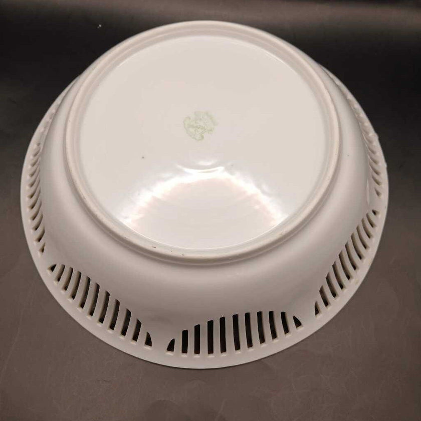 Vintage Carl Schumann Reticulated Hand Painted Roses Bowl