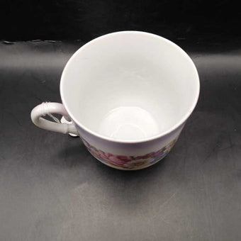 Vintage German Porcelain Lustreware Mug with Flowers