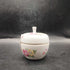 Vintage Small Round Covered Trinket Bowl with Pink Roses