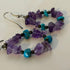 Southwest Style Amethyst and Turquoise Sterling earrings