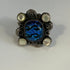 Southwest Style Sterling with Dendroic and Moonstone Ring Size 9