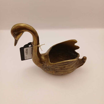 Brass Swan Planter
