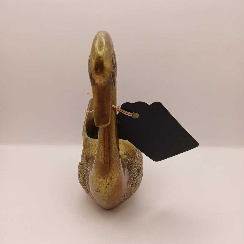 Brass Swan Planter