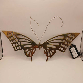 Solid Brass Vintage Wall Butterfly - Large