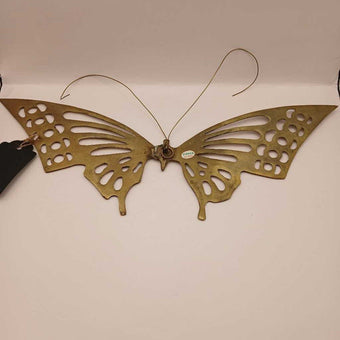 Solid Brass Vintage Wall Butterfly - Large