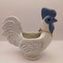Blue & White Rooster Planter