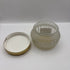 1960's Estee Lauder Re-Nutriv Face Powder Frosted Glass Jar Gold Lid