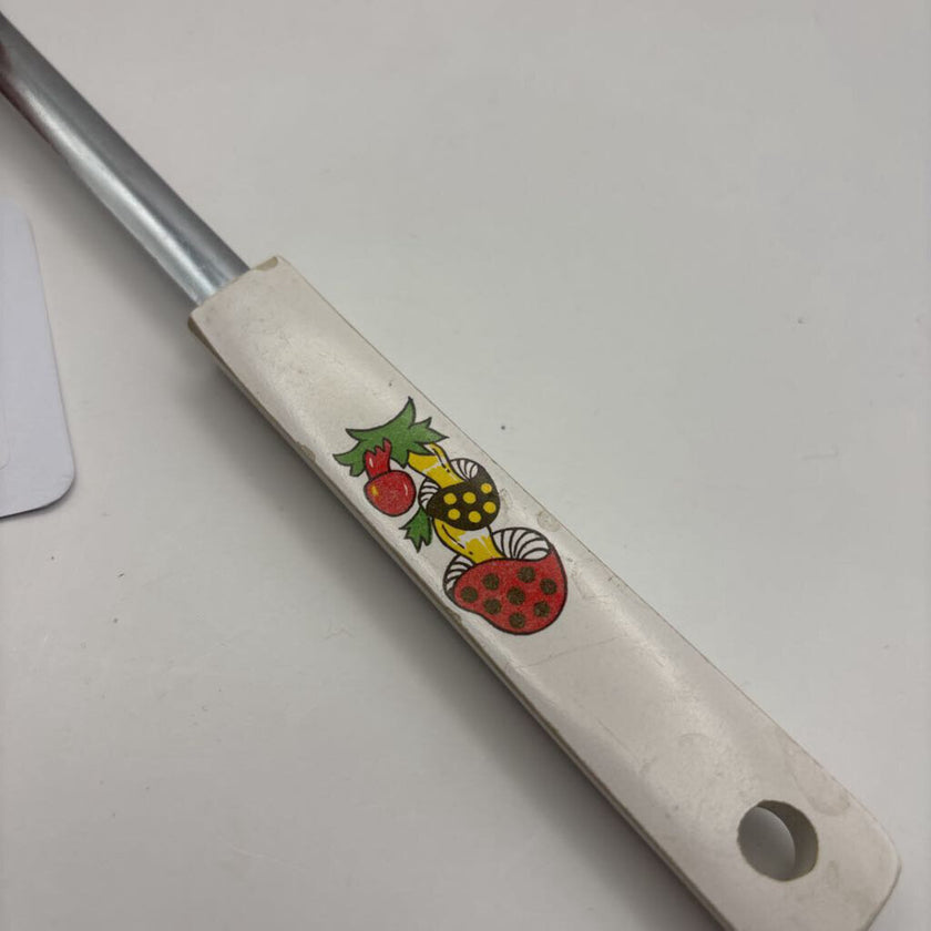 Vintage Rare Cookware Ladle White Handle with Mushrooms