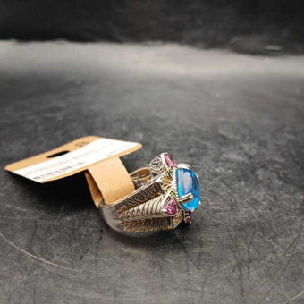 Karis Multistone Costume Jewelry Ring 925 Sterling Silver