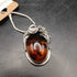 925 Sterling Silver Baltic Amber Art Nouveau Pendant