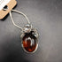 925 Sterling Silver Baltic Amber Art Nouveau Pendant