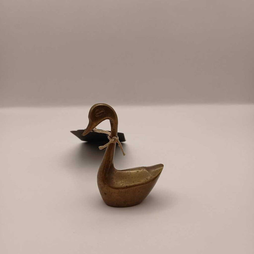 Small Brass Swan
