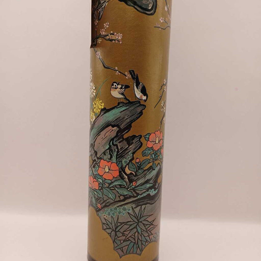 Vintage MCM Asian Long Matchbox For Fireplace (P)