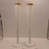 MCM Set of 2 White and Gold Vintage Vases (P)