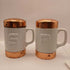 Vintage MCM Salt and Pepper Set Copper Tops (P)