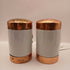 Vintage MCM Salt and Pepper Set Copper Tops (P)
