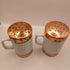 Vintage MCM Salt and Pepper Set Copper Tops (P)