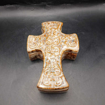 Ceramic cross jewelry box (V)