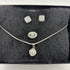 4 piece setsterling silver & zirconia , Ring, necklace & earrings