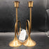 VTG Brass Horn Candle holders