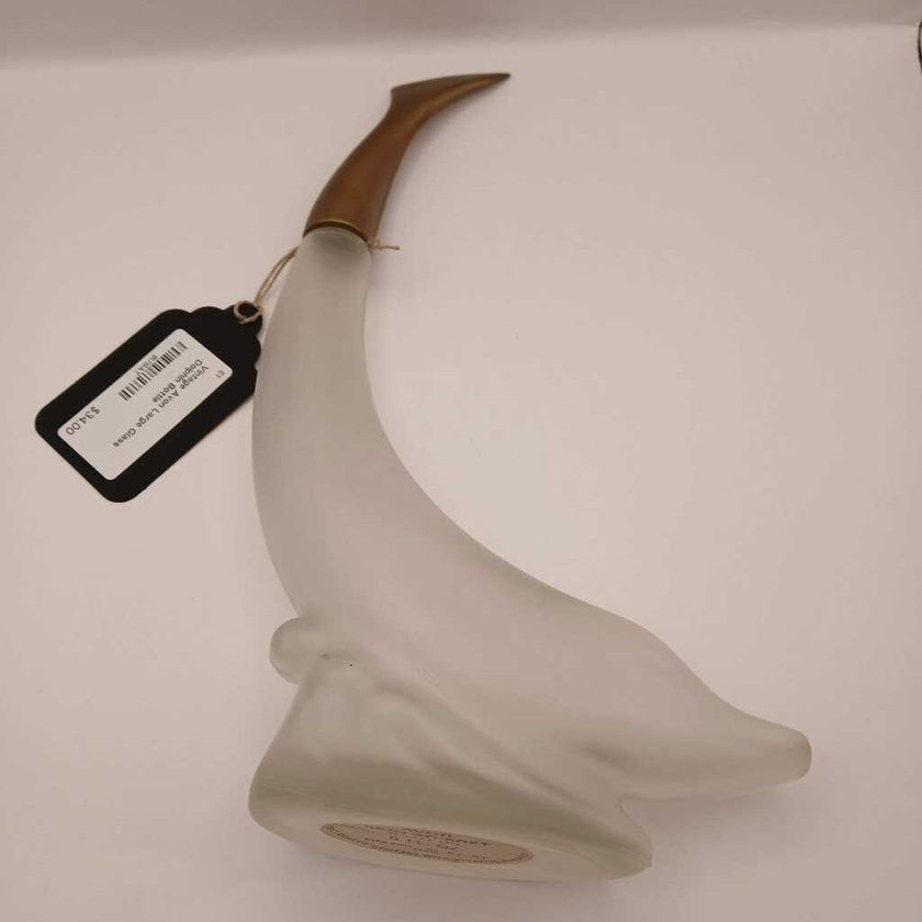 Vintage Avon Large Glass Dolphin Bottle