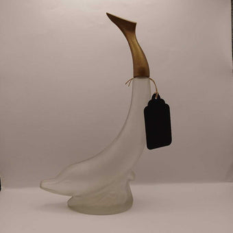 Vintage Avon Large Glass Dolphin Bottle