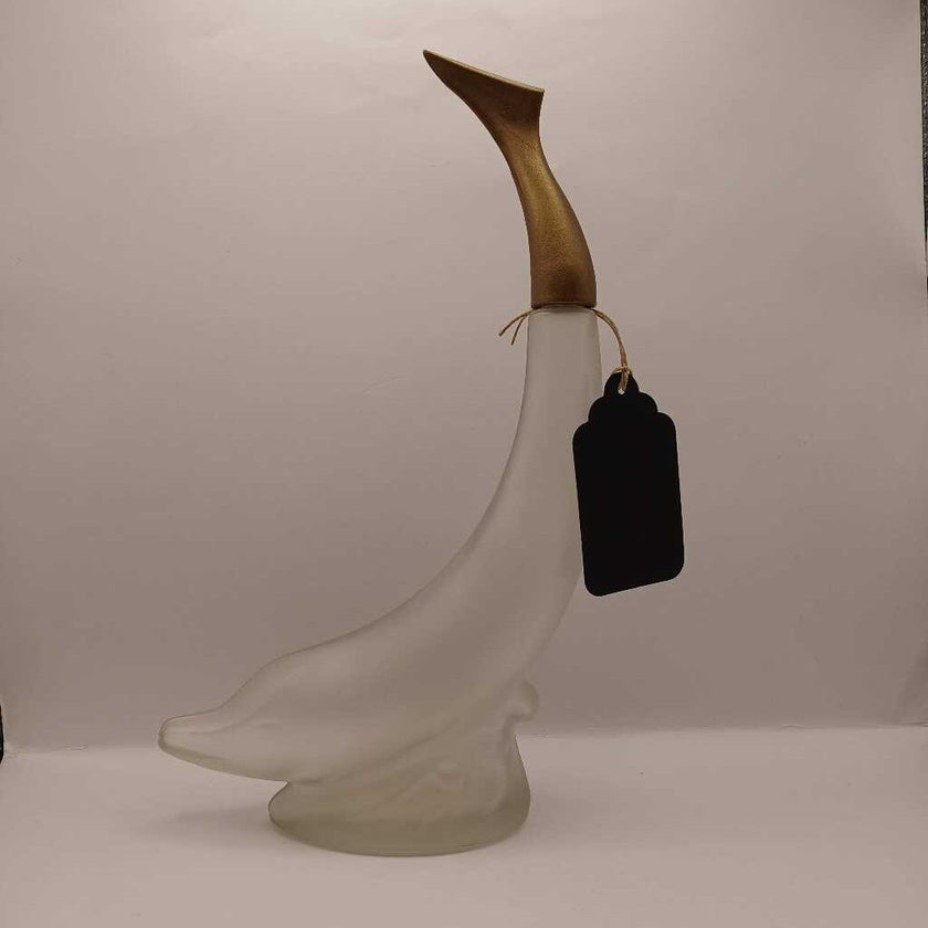 Vintage Avon Large Glass Dolphin Bottle