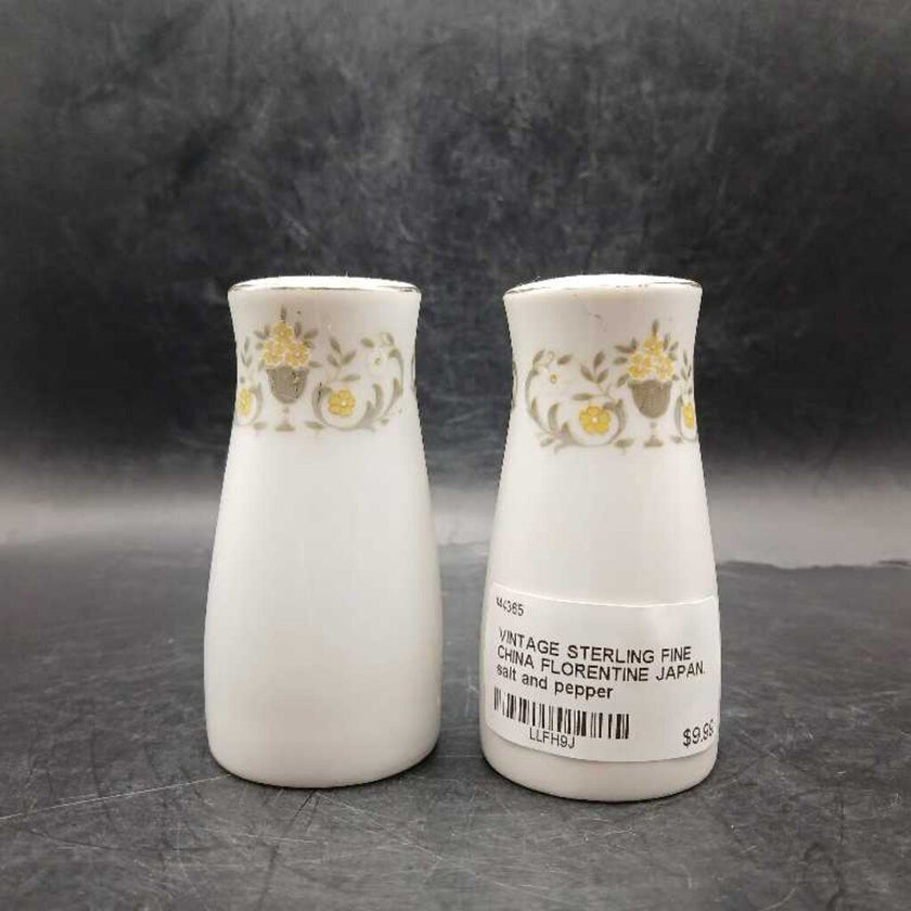 VINTAGE STERLING FINE CHINA FLORENTINE JAPAN. salt and pepper