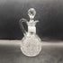 Vtg cut glass cruet with stopper