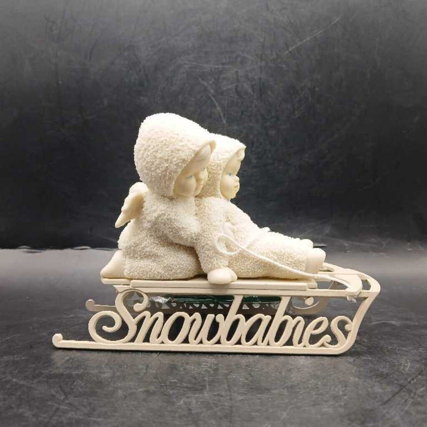Dept 56 Snowbabies Two Little Babies on the Go Sled