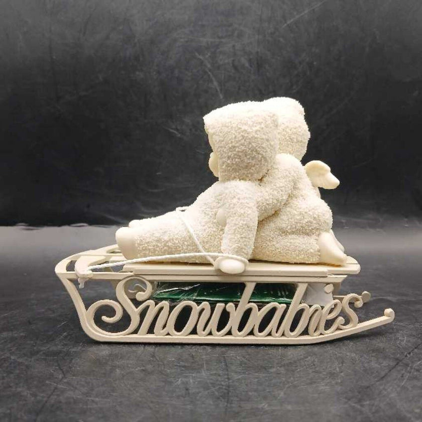 Dept 56 Snowbabies Two Little Babies on the Go Sled