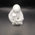 Madonna and Child Porcelain Bisque Figurine with applied pink roses at base