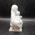 Madonna and Child Porcelain Bisque Figurine with applied pink roses at base