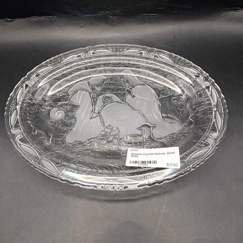 Rejoice Crystal Nativity Small Plate