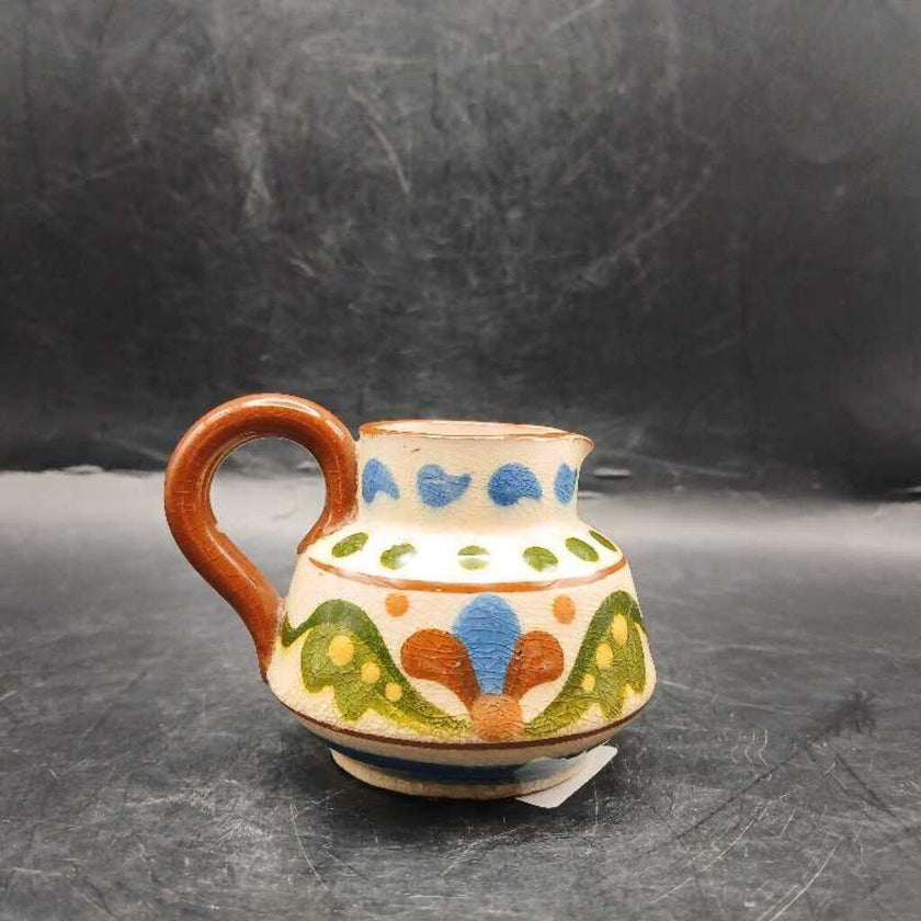 Vintage Devon / Torquay Motto Ware 6.5cm Cream Jug - 'Straucht Frae The Coo'