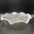 Northwood Opalescent Blossom & Palm Ruffled Glass Bowl Dish