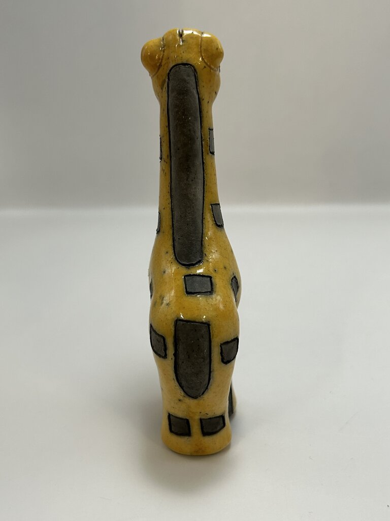 Vintage Raku Giraffe- Gold & Grey