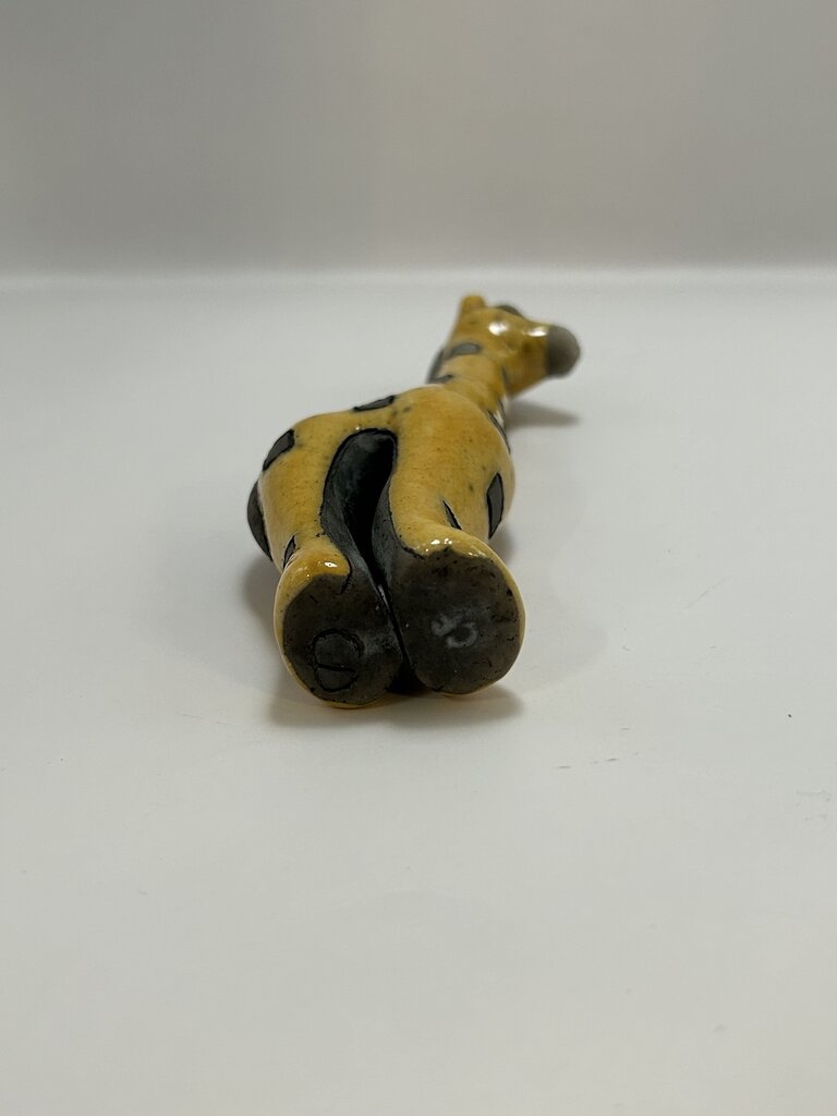 Vintage Raku Giraffe- Gold & Grey